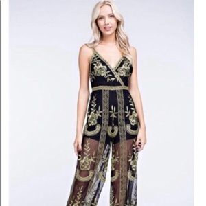 Gorgeous green threaded jumpsuit